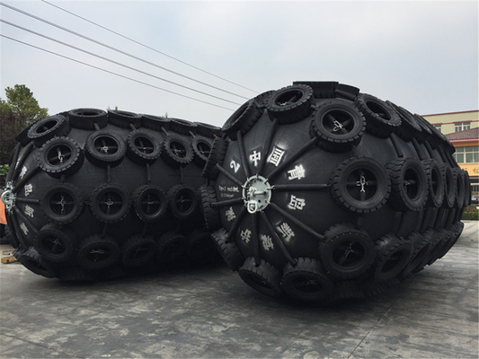 Xincheng 0101 氣動式海上フェンダー 3.3x6.5m 黒 天然ゴム