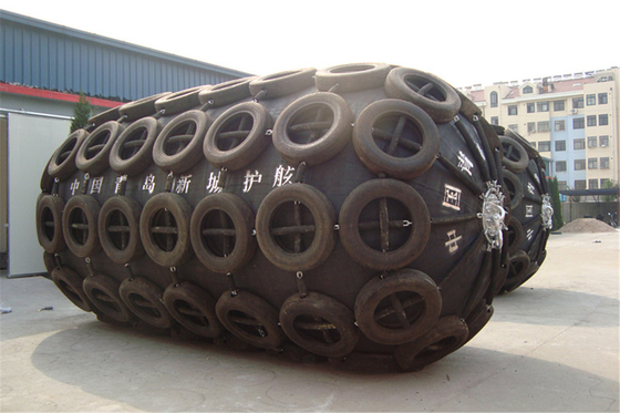 Xincheng 0101 氣動式海上フェンダー 3.3x6.5m 黒 天然ゴム